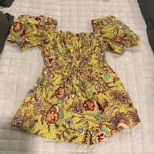Ulla Johnson Yellow and Red Floral Dress